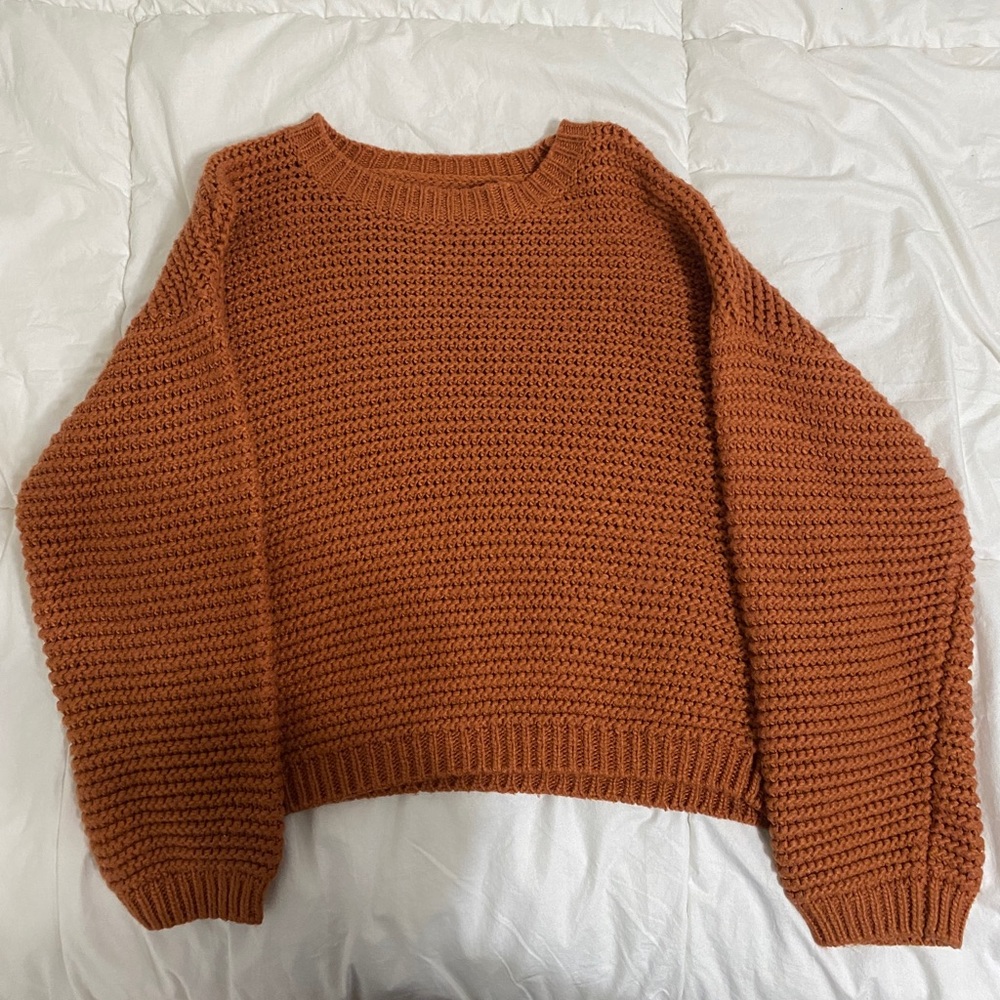 brown-orange sweater